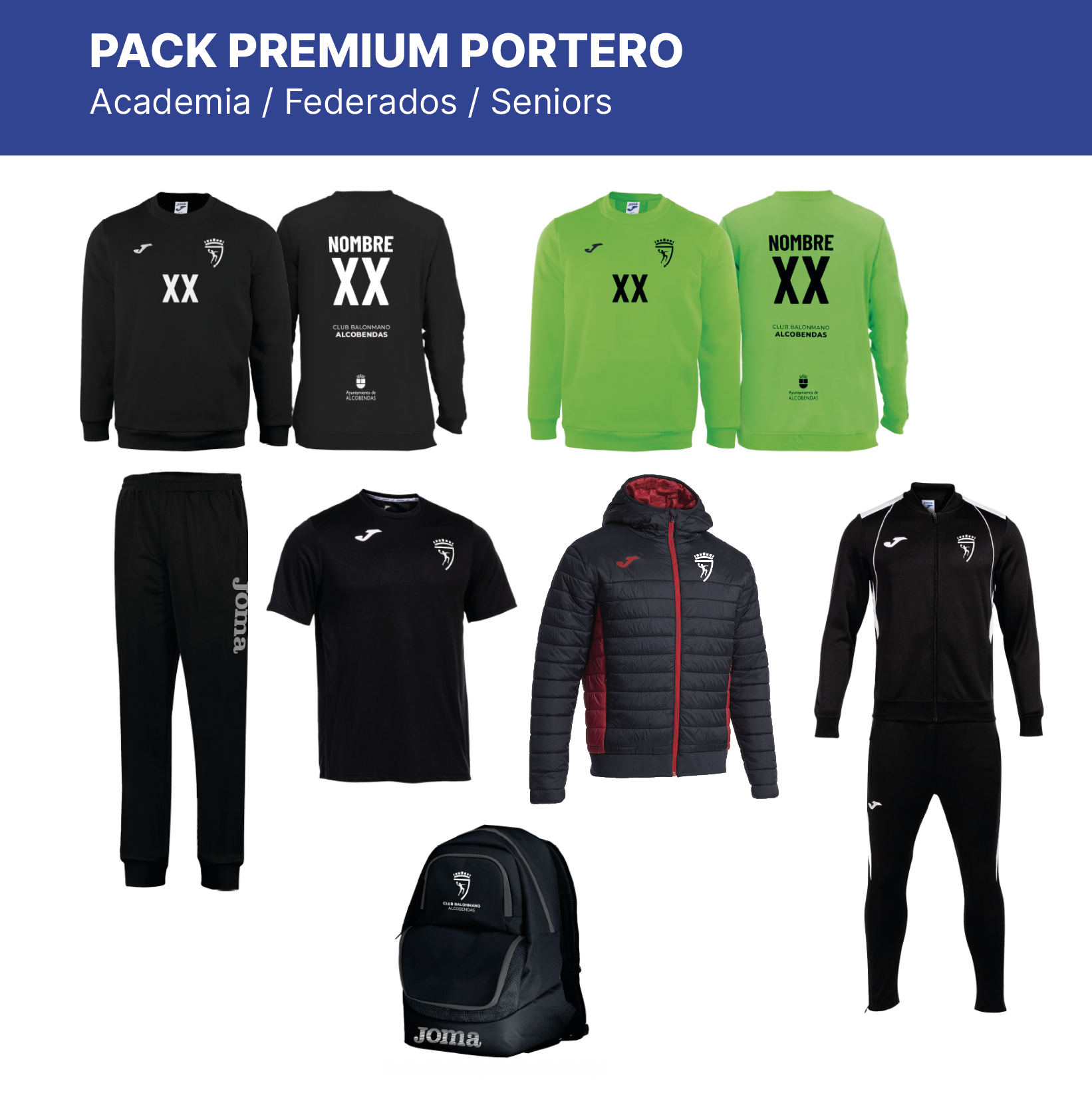 BMA - PACK PREMIUM PORTERO - ACAD/FED/SEN